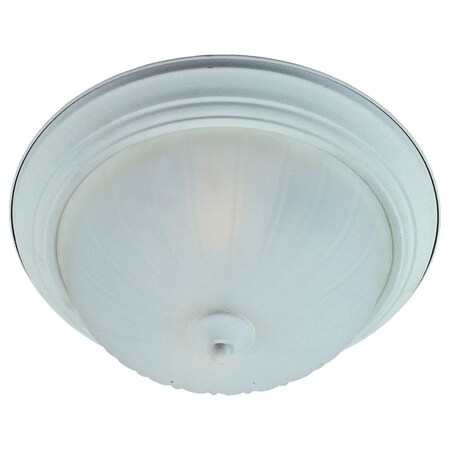 Maxim Two Light Textured White Frosted Glass Bowl Flush Mount 5831FTTW